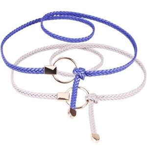 PU Leather Circle Tie Belt Set of 2